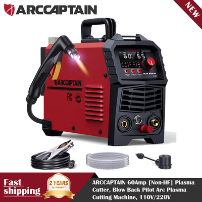2026 ARCCAPTAIN 60A Non-HF Plasma Cutter 4-in-1, 1-1/16'' Cut, IPT60 Torch