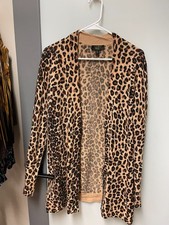 Charter Club Cashmere Animal Print Ladies Ope...