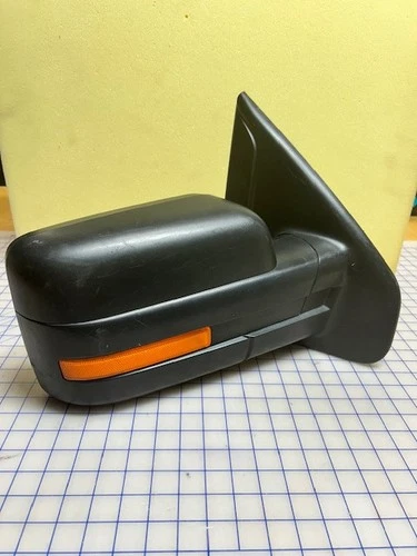 2011-2014 Ford F-150 Driver Left Side Power Door Mirror Black BL34-17682-CE5YGY