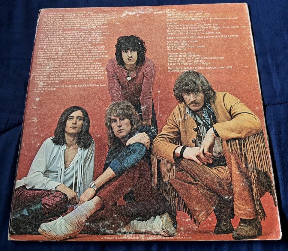 Ten Years After “Ssssh” LP Derum DES 18029 US Monarch Pressing 1969 Gatefold G+ - Image 2 of 4