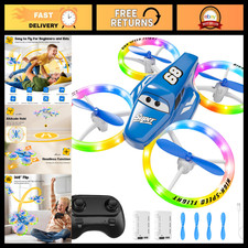 Beginner Drones for Kids with LED Lights, 2 Batteries, One-Key Start Feature