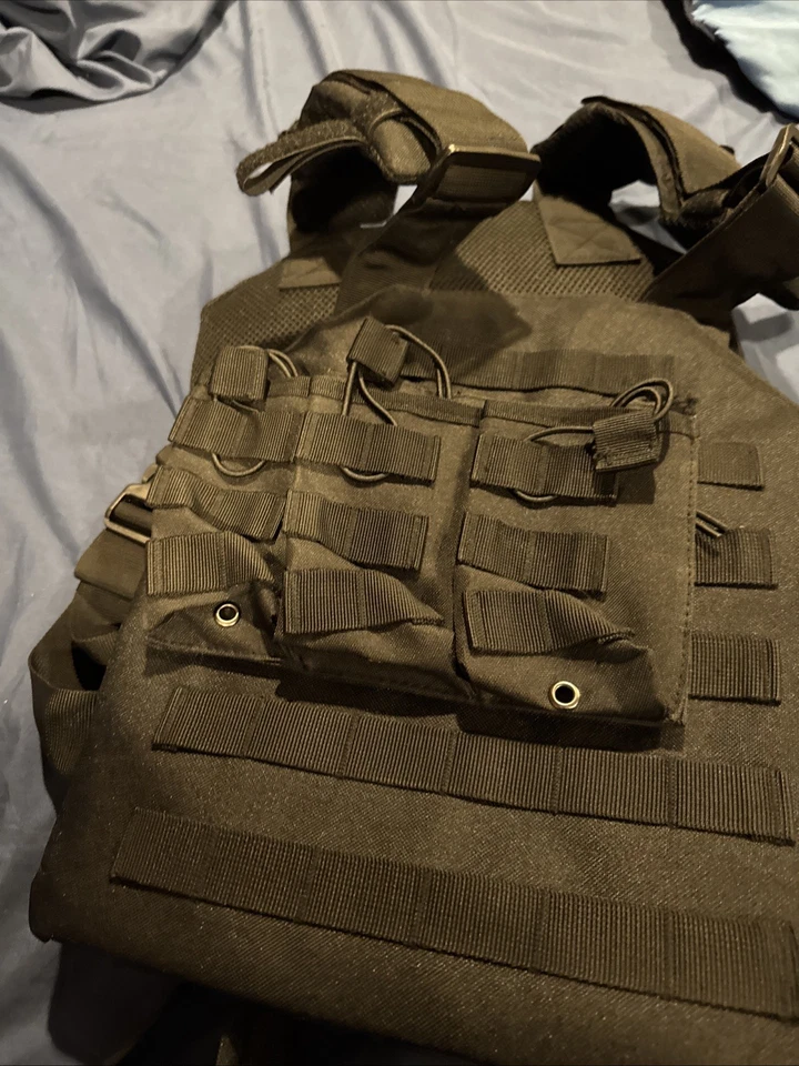 Equipamento tático preto grande lote de equipamento de peito transportador de placas etc - Imagem 4 de 4