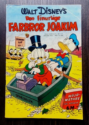 WALT DISNEY FOUR COLOR 386 UNCLE SCROOGE 1st title Jan 1954 FOREIGN VARIANT RARE