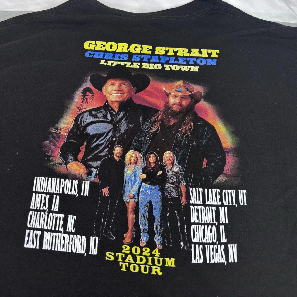 Рубашка мужская George Strait 2XL 2024 Stadium Tour Chris Stapleton Little Big Town - Изображение 2 из 4