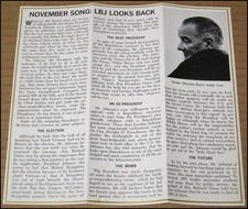 1968 Lyndon Johnson A Look Back Newsweek Article Clipping LBJ Presidency VTG