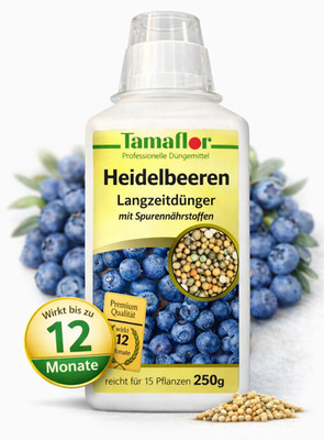Dünger  Heidelbeeren Blaubeeren  Pflanzen wirkt 12 Monate NPK Profi  Düngemittel