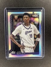 2025-26 Topps Chrome Basketball #255 Ace Bailey Silver Refractor Rookie RC Jazz