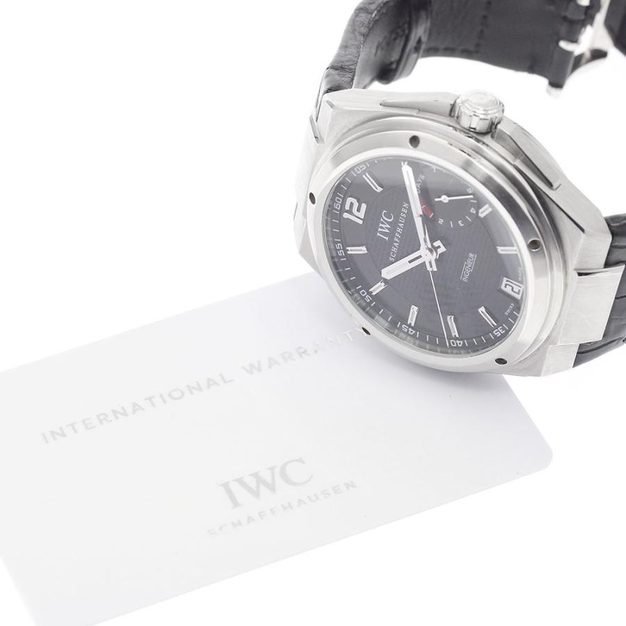 IWC BIG INGENIEUR IW500501 45mm SS Black Dial Leather Automatic Date Power #C085