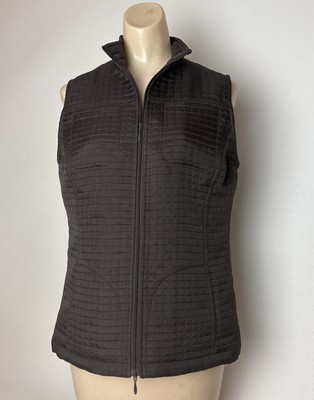 Chico's Brown zip up collared vest with pockets Sz 0 US Small