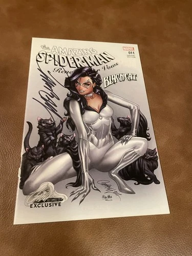 AMAZING SPIDERMAN RENEW YOUR VOWS 11 J SCOTT CAMPBELL BLACK CAT D SIGNED VARIANT