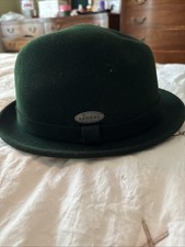 Men s Hat 100% Wool Felt Dark Green XL Made I...