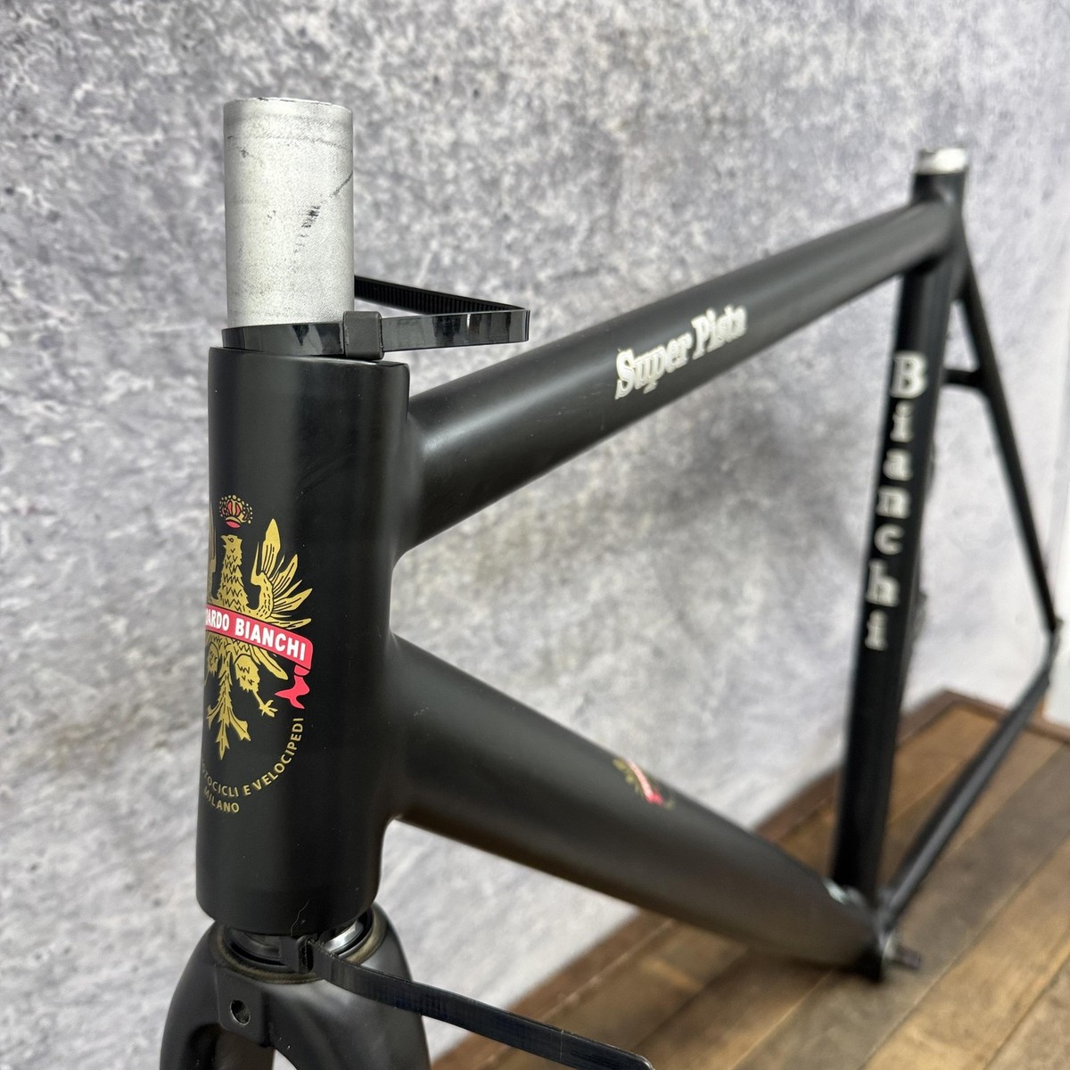 Vintage Bianchi Super Pista Track Frame 55cm 700c Horizontal