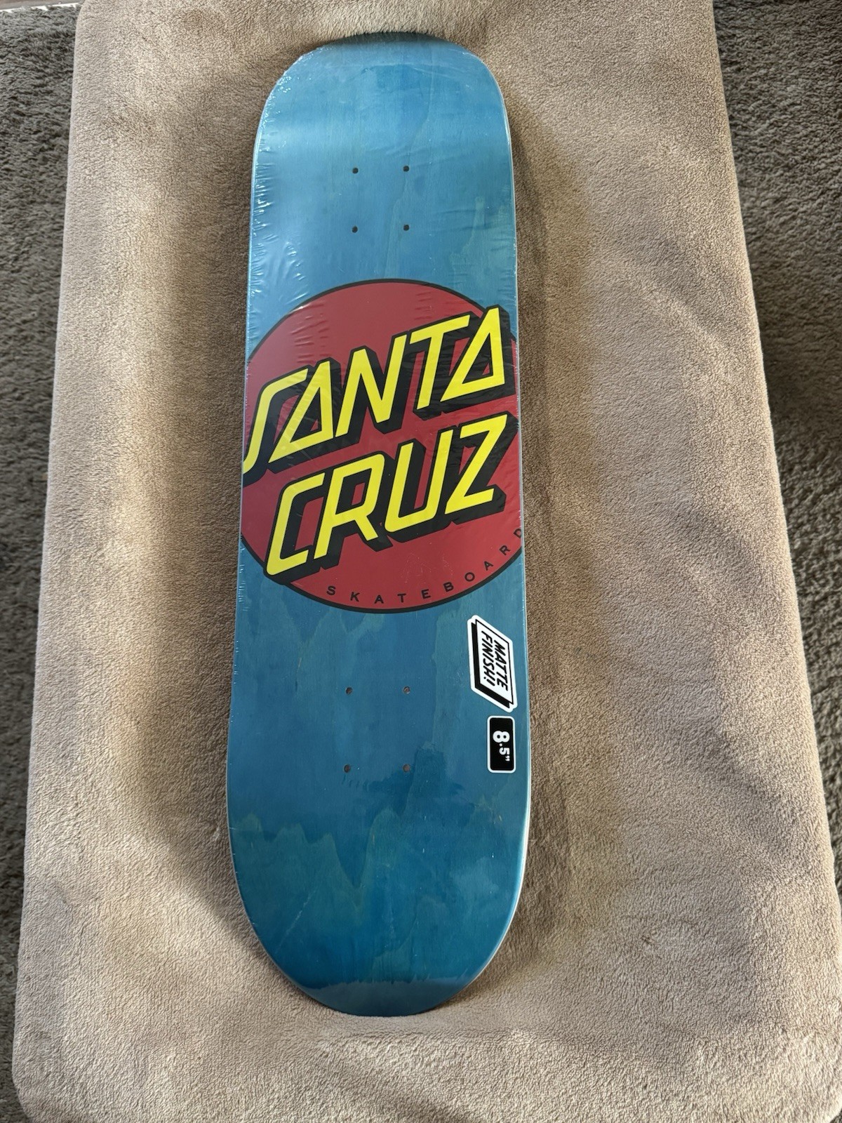 Santa Cruz Skateboard Deck Classic Dot Blue Stain 8.5&rdquo;