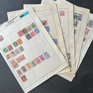 Colección Sellos Grecia 1896 al 20. Jhd. 5 páginas y60