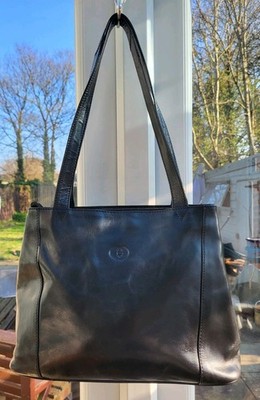Lloyd Baker Schultertasche Handtasche schwarz Echtleder zwei Fächer