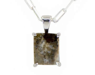 Monolith Moon Necklace I Lunar Meteorite Jewelry I Silver Pendant TOP METEORITE