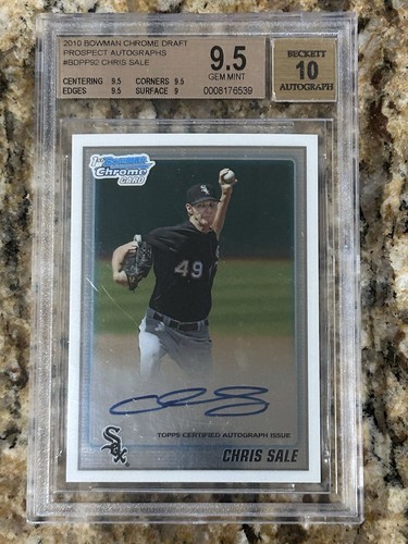 Chris Sale #BDPP92 2010 Bowman Chrome Draft Picks & Prospects card