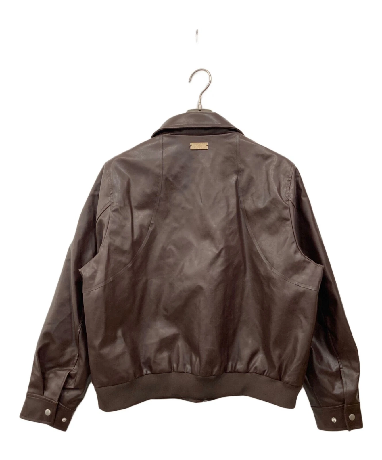 Codegraphy Fake Leather Jacket Men's Size Free Brown - product detail image 2