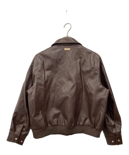 Codegraphy Fake Leather Jacket Men's Size Free Brown image 2