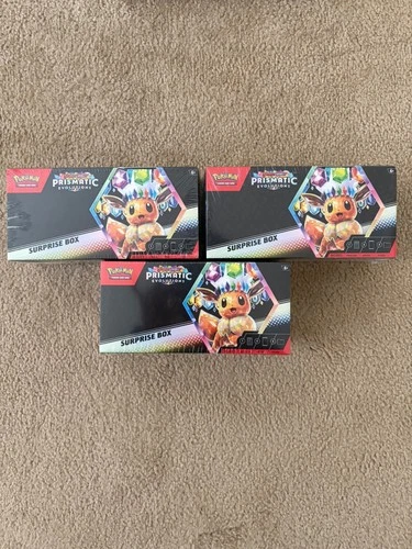Pokemon TCG - Scarlet & Violet - Prismatic Evolutions Surprise box x3