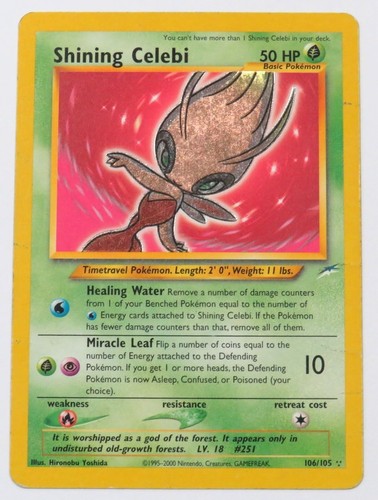 Pokémon TCG Shining Celebi Neo Destiny 106/105 Holo Unlimited Rare Card