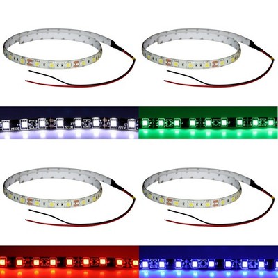 LED Light Strip Flexible Flat Waterproof Self-Stick Car/Boat Cut-To-Length 12V