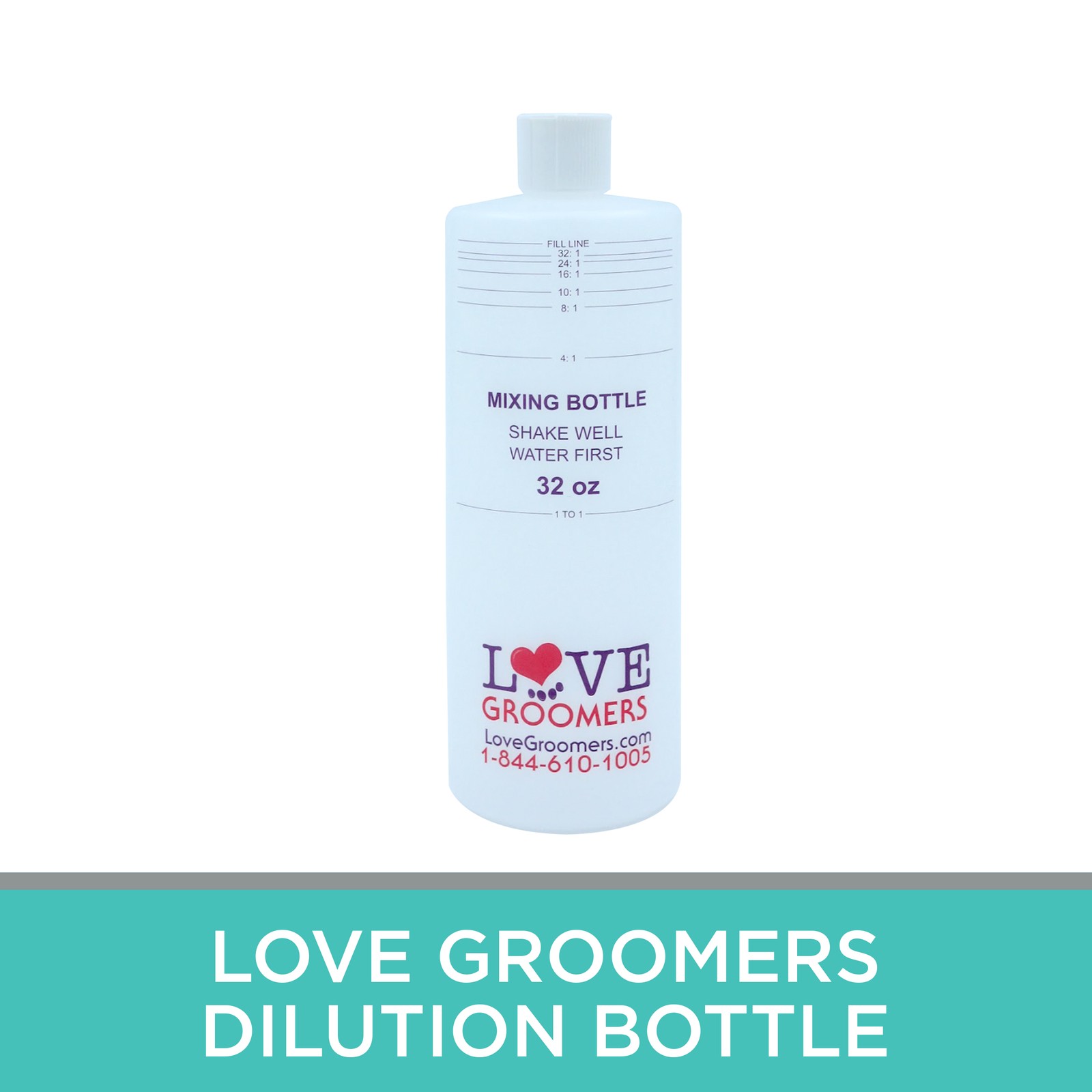 Groomer Essentials 32 Ounce Dilution Bottle - Pack of 4