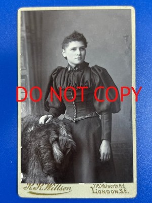 Antike CD Karte Foto Viktorianische Frau R.R.Willson London (561)