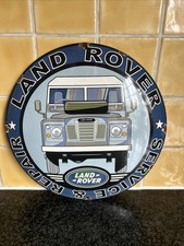 Land Rover Service & Repairs Enamel Advertising Garage Sign