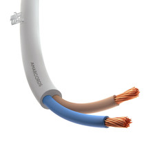 - Cavo Elettrico Bipolare Sezione 2X0,75Mm Colore BIANCO. Cavo Di Alimentazione 
