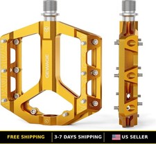 Aluminum 9/16 Non-Slip Flat Pedals for Road/M...