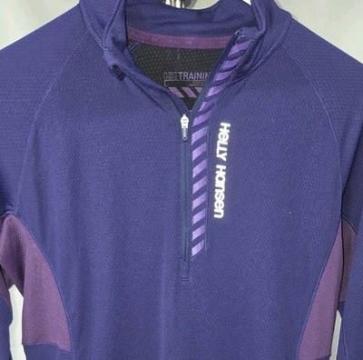 Helly Hansen HH Training Women's Purple 1/4 Zip High Neck Base Layer Vent Top L