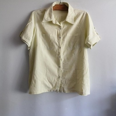 Bluse hellgelb Baumwolle Gr.44 M&S Mode (2507021)