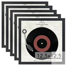 Vinyl Frame Record Frames for the Wall Display Album Covers, Wood 12.5x12.5
