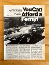 1978 Print Article Ferrari 308 GTS