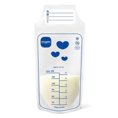 MAM Muttermilchbeutel | 180 ml | Beutel: LLD-PE, Verschluss: LD-PE