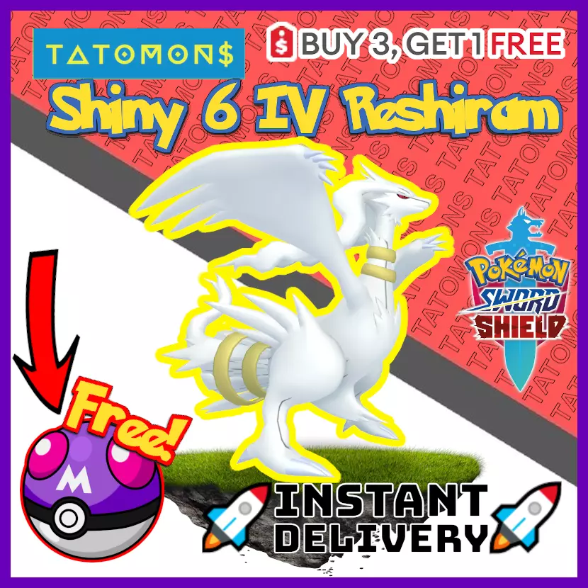 6IV Shiny Legendary Reshiram/ 6IV Pokemon / Legendary Pokemon / Pokémon  Sword and Shield