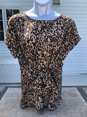 West Kel Julianna Cuffed Sleeve Tie Front Blouse 2x Excellent Condition