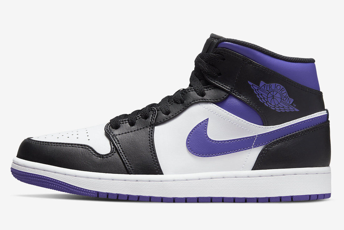 all black and purple jordans