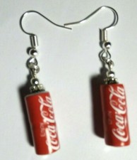 Handmade Coke Can Fizzy Drink Soda Pop Fun Quirky Dangle Earrings