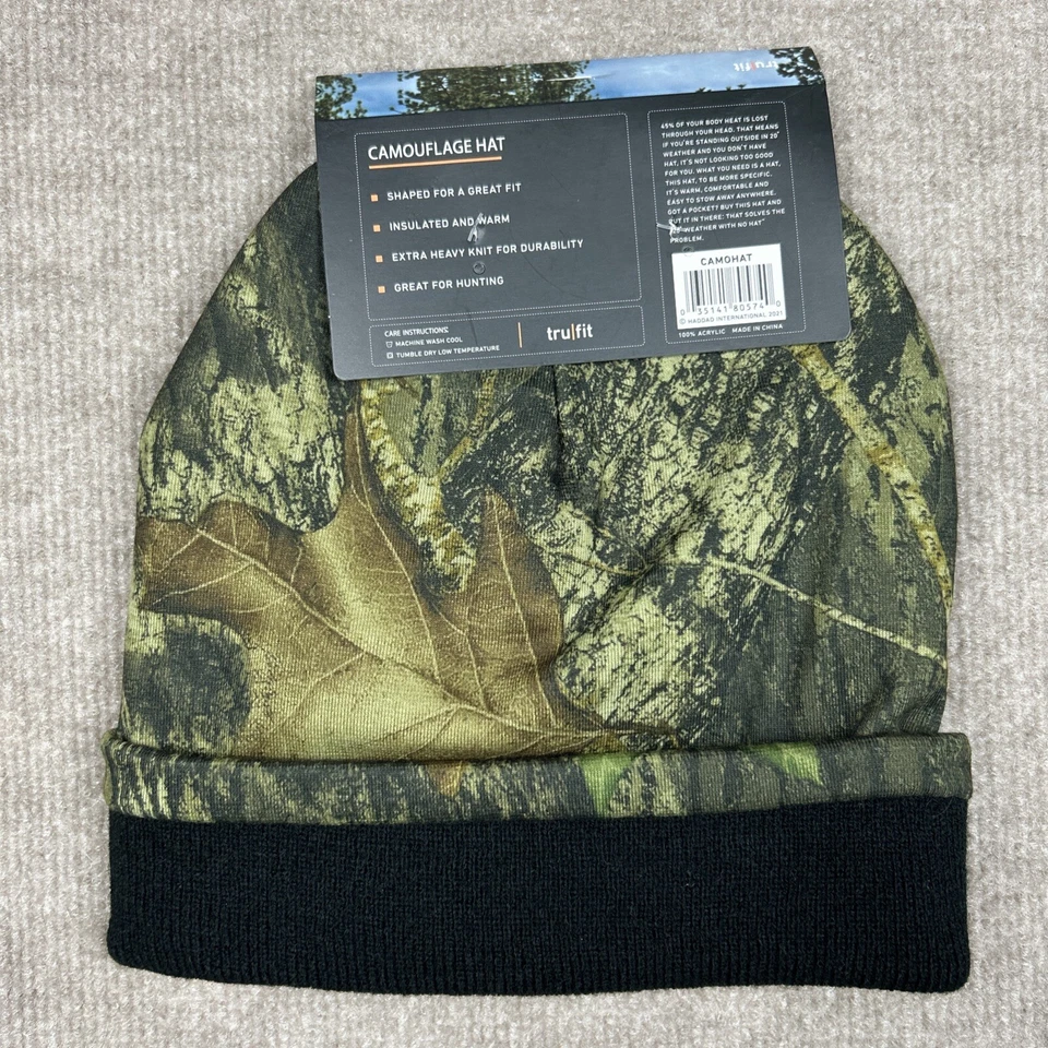 Tru Fit Reversible Camouflage Camo Winter Hunting Hat One Size High Visibility - Image 2 of 4