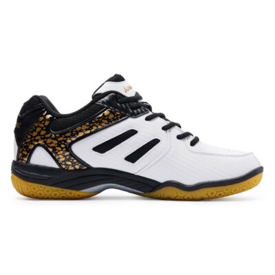 Kawasaki Badminton Shoes Unisex Indoor Sportswear Shoes White Gold