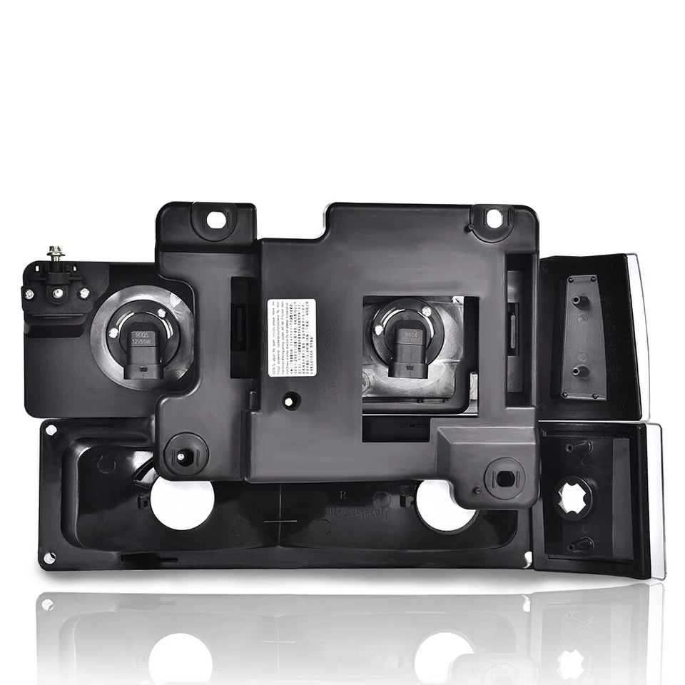 Fit For 1994-2000 GMC C10 C/K C1500 C2500 C3500 LED DRL Black/Clear Headlights Foto 4 de 4