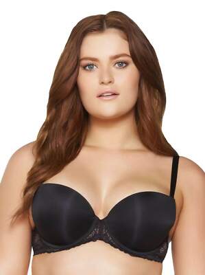 New Felina LOU LOU SEAMLESS PUSH UP BRA 155027 Black Size 32D