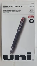 Uni-ball Jetstream RT Retractable Ballpoint Pen, Bold 1.0 MM , RED INK , 12 Pens