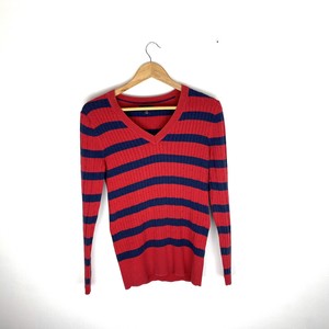 tommy hilfiger navy v neck jumper