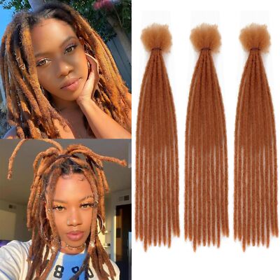 Dreadlock Extensions Synthetic Hair 30 Strands 100% Full Handmade Permanent L...
