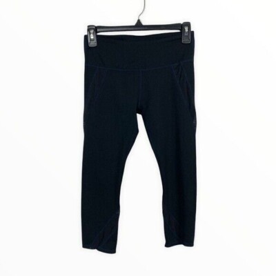 Fabletics Capris Small Black Activewear Gym Workout