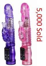 Rabbit Vibrator G-spot Dildo Vibe Waterproof Massager Sex Toys for Women Female