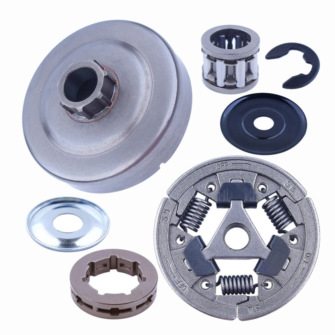 3/8" 7T Clutch Drum Cover Rim Sprocket Kit For Stihl MS460 MS362 MS361 044 046